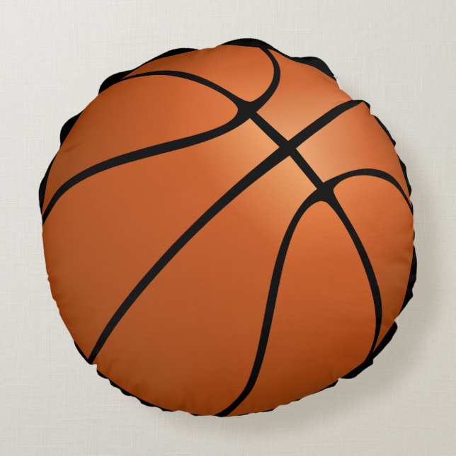 Basketball Rundes Kissen (Rückseite)