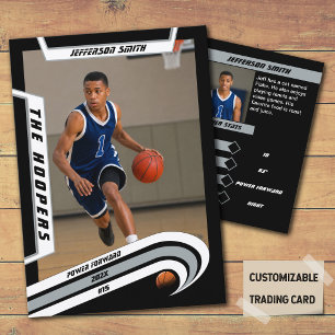 Basketball-Sammelkarten in lebendigem Silber-Schwa Telefonnummerkarte