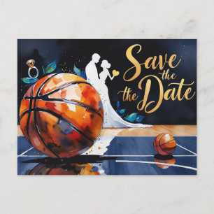 Basketball Save the Date Hochzeit Einladungspostkarte
