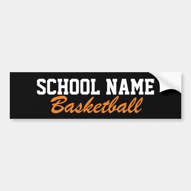 Basketball - Schaffen Sie Ihren Schulgeist Autoaufkleber (Vorne)