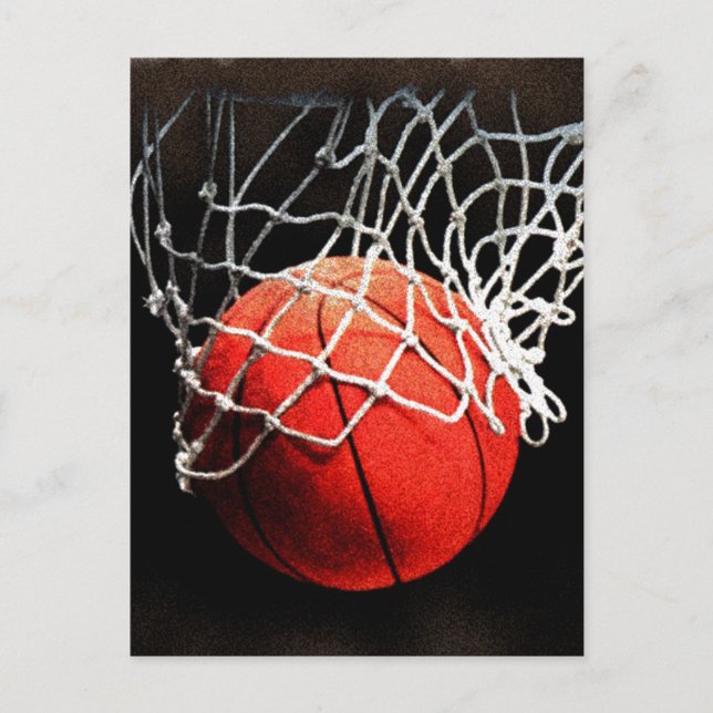 Basketball Schließen Artwork Vertikalpostkarten Postkarte (Vorderseite)