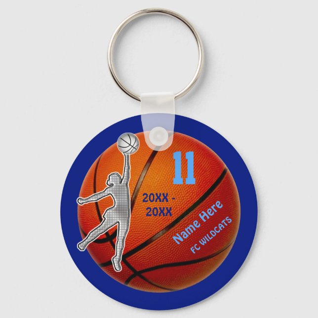 Basketball Schlüsselanhänger Ihr Jahr, NUMMER, NAM (Vorderseite)