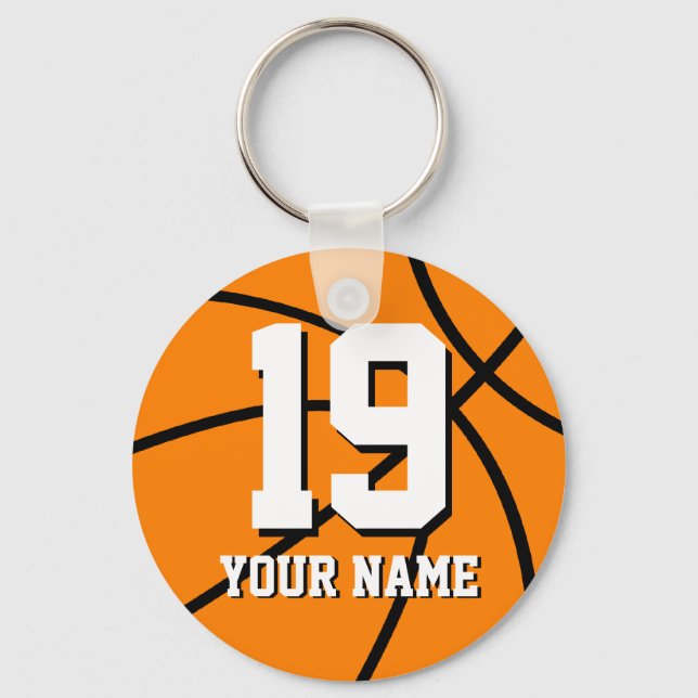 Basketball-Schlüsselanhänger | Personalisierte Bez Schlüsselanhänger (Vorderseite)