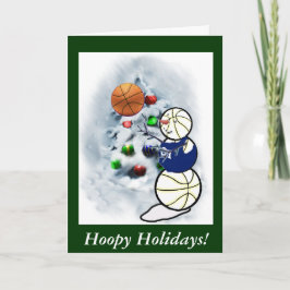 Basketball-Schneemann-Weihnachten Feiertagskarte