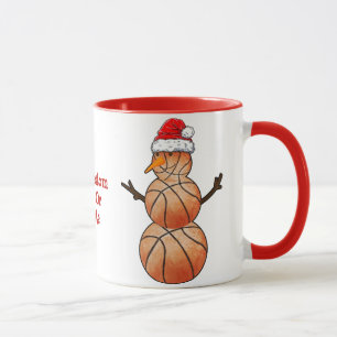 Basketball Schneemann Weihnachten Xmas Christmas S Tasse