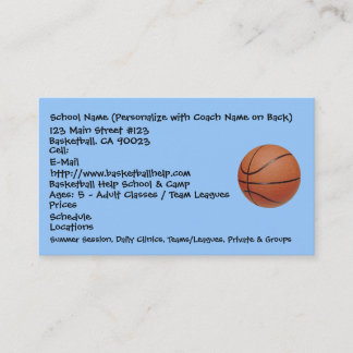 Basketball, Schulname (personifizieren Sie mit Visitenkarte