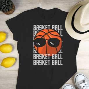 Basketball Schwarze Brille T-Shirt
