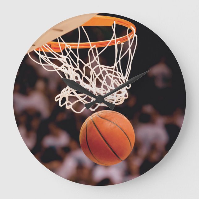 Basketball Scoring Große Wanduhr (Vorderseite)