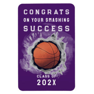 Basketball Senior Glückwunschs Magnet