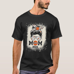 Basketball Senior Mama 2022 Messy Bun T-Shirt