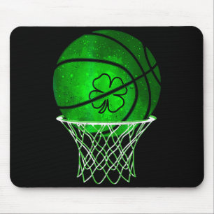 Basketball Shamrock Glücksklee Irischer St. Patric Mousepad