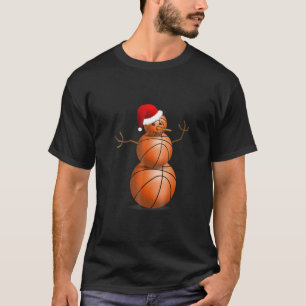 Basketball-Shirt - Basketball Snowman T- T-Shirt