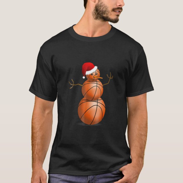 Basketball-Shirt - Basketball Snowman T- T-Shirt (Vorderseite)