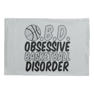 Basketball-Silber/Schwarzes Kissenbezug