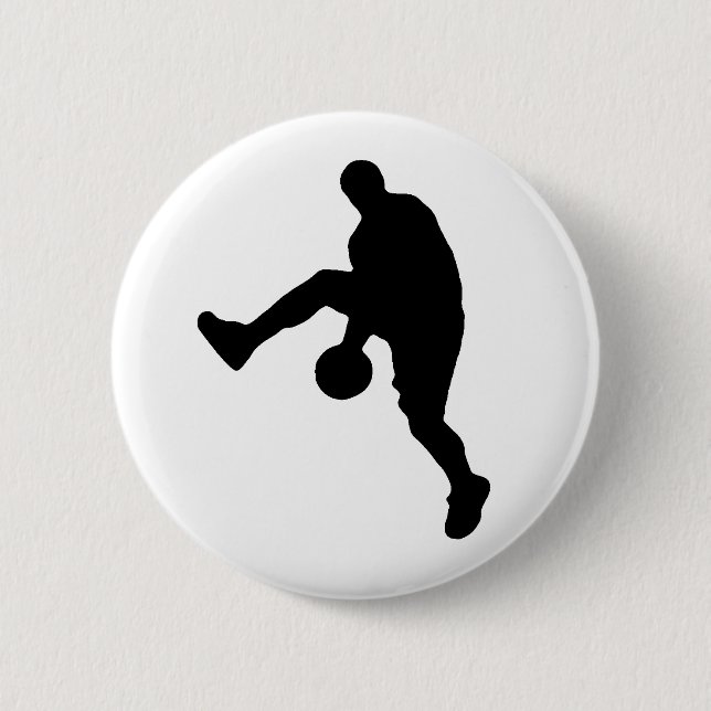 Basketball-Silhouette Button (Vorderseite)