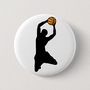 Basketball-Silhouette Button