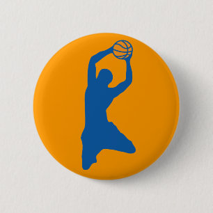 Basketball-Silhouette Button