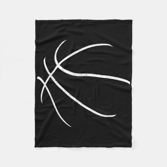 Basketball Silhouette Design Fleecedecke (Vorderseite)