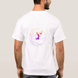 Basketball Silhouette Dunk Design T-Shirt