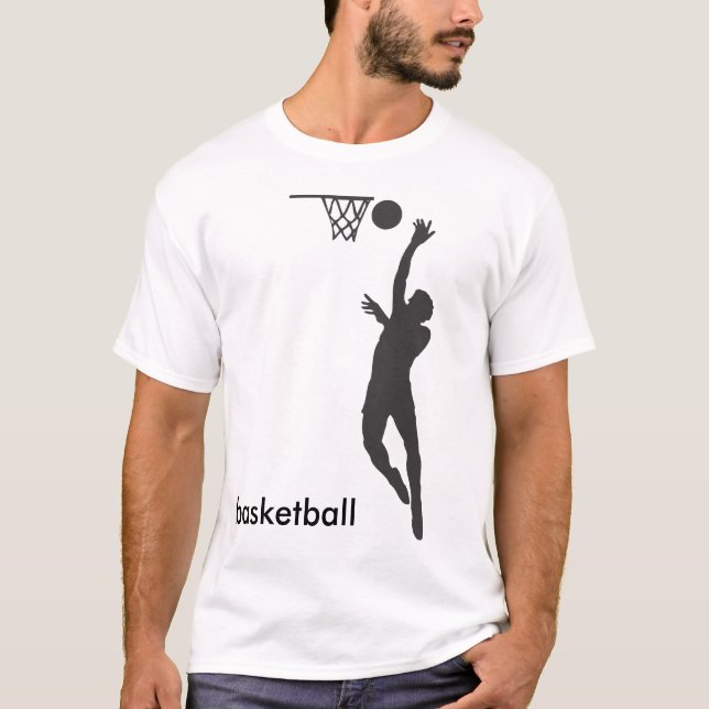 Basketball-Silhouette T-Shirt (Vorderseite)