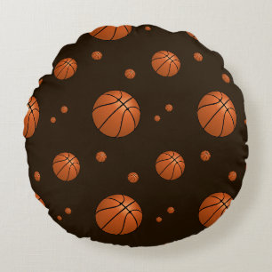 Basketball-Slam-Dunk-Muster Sport Rundes Kissen