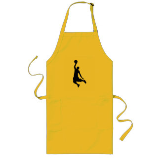 Basketball Slam Dunk Silhouette Art Lange Schürze