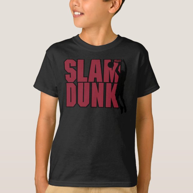 Basketball Slam Dunk T-Shirt (Vorderseite)