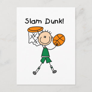 Basketball-Slam-Dunk-T-Shirts und Geschenke Postkarte
