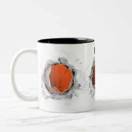 Basketball Slam Dunk Zweifarbige Tasse