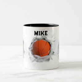 Basketball Slam Dunk Zweifarbige Tasse