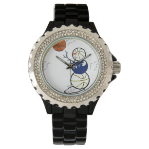 Basketball Snowman Armbanduhr