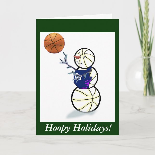Basketball Snowman Weihnachten (Vorderseite)