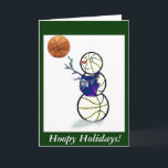Basketball Snowman Weihnachten<br><div class="desc">Niedlicher Basketball-Schneemann wünscht euch Hoopy Holidays! Spaß Weihnachtsartikel und Geschenkideen für den Basketballspieler des Liebhabers des Spiels.</div>