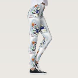 Basketball Snowman Weihnachten Leggings