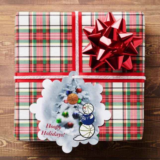 Basketball Snowman Weihnachten Ornament Karte (Insitu (Geschenk))