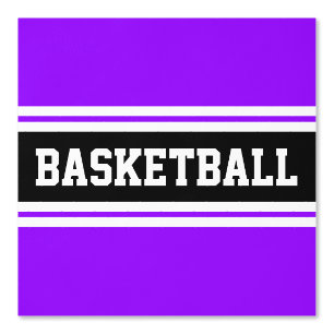 BASKETBALL Spaß Helle Lila Schwarz-weiße Streifen Tapete