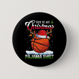 Basketball Spaß Sport Weihnachten Das ist mein Wei Button