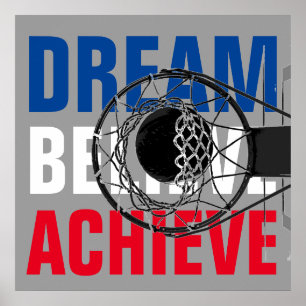 Basketball-Spiel Inspiration Motivierend Ziel Poster