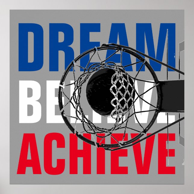 Basketball-Spiel Inspiration Motivierend Ziel Poster (Vorne)