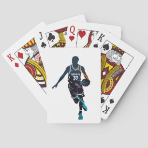 Basketball-Spiel Sport Challenge Silhouette Stil Spielkarten