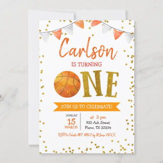 Basketball-Spiel Zeit Geburtstag Einladung