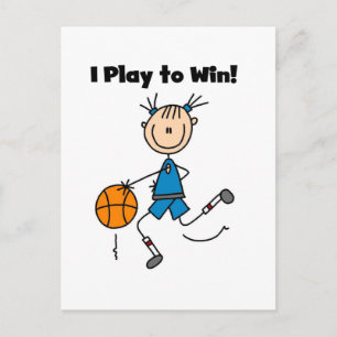 Basketball Spiele um zu gewinnen T-Shirts und Gesc Postkarte