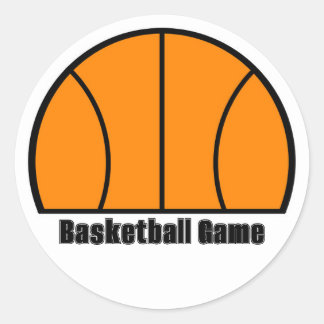 Basketball-Spieleaufkleber Runder Aufkleber