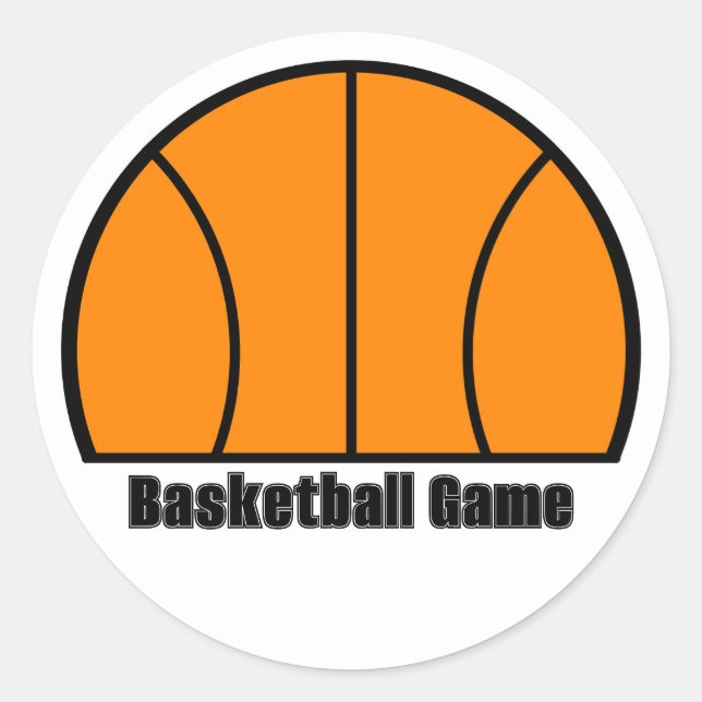 Basketball-Spieleaufkleber Runder Aufkleber (Vorderseite)