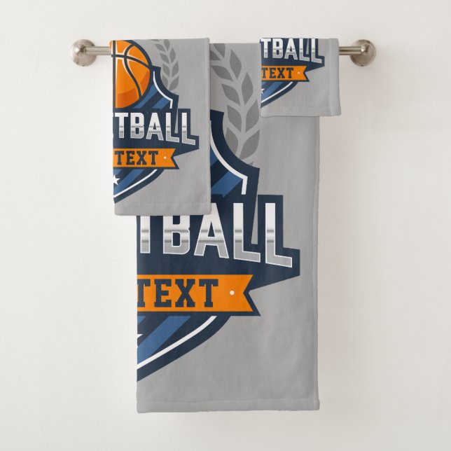 Basketball Spieler ADD NAME Varsity School Team Badhandtuch Set (Insitu)