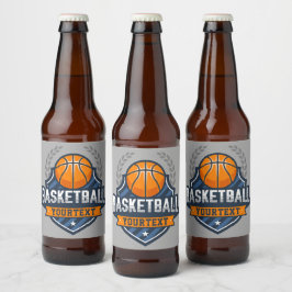 Basketball Spieler ADD NAME Varsity School Team Bierflaschenetikett