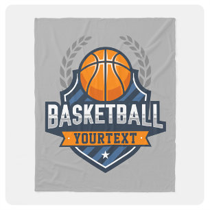 Basketball Spieler ADD NAME Varsity School Team Fleecedecke