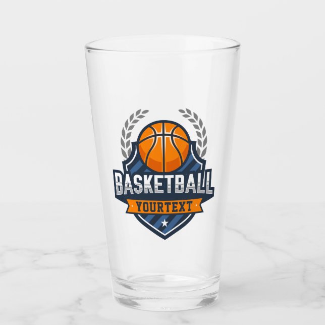 Basketball Spieler ADD NAME Varsity School Team Glas (Vorderseite)