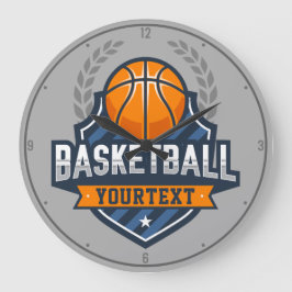 Basketball Spieler ADD NAME Varsity School Team Große Wanduhr