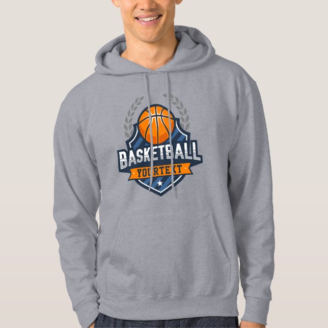 Basketball Spieler ADD NAME Varsity School Team Hoodie (Vorderseite)